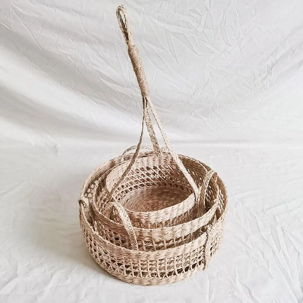 

Natural Hand-woven 3 Tier Hanging Planter Basket Handmade Plant Hanger Decorative Hanging Planter Pot Holder For Home Decoration