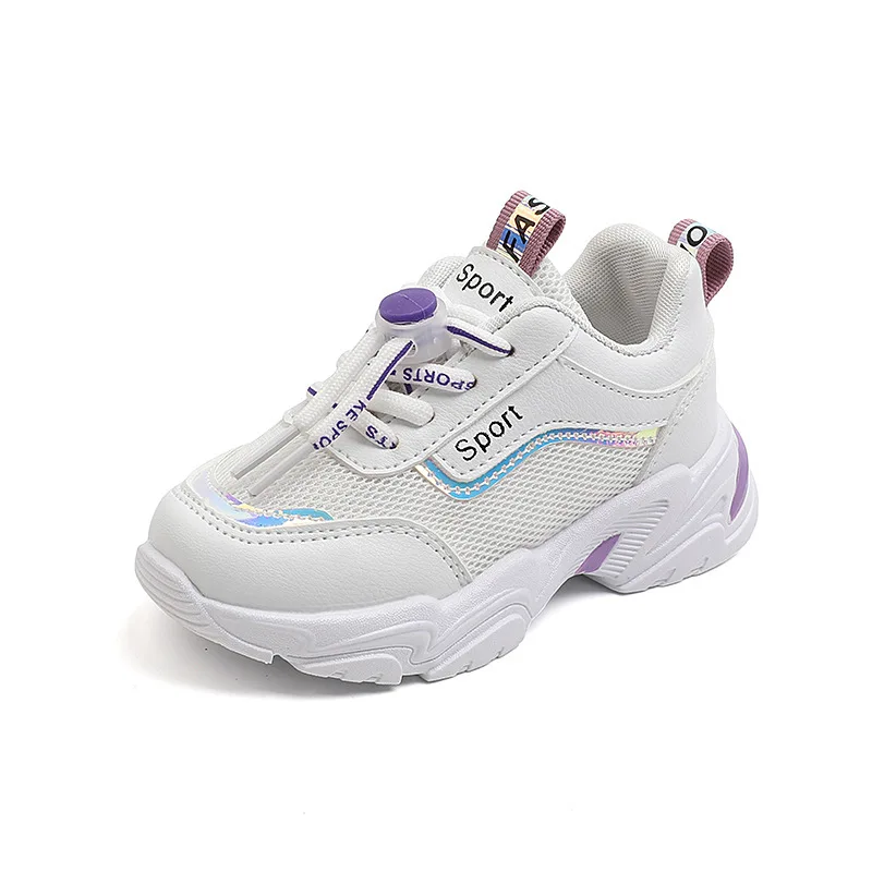 

Laser Edge Boys Girl Sneakers Patchwork Slip On Running Shoes For Children Sport Shoes Breathable Non Slip Kids Spring Shoes