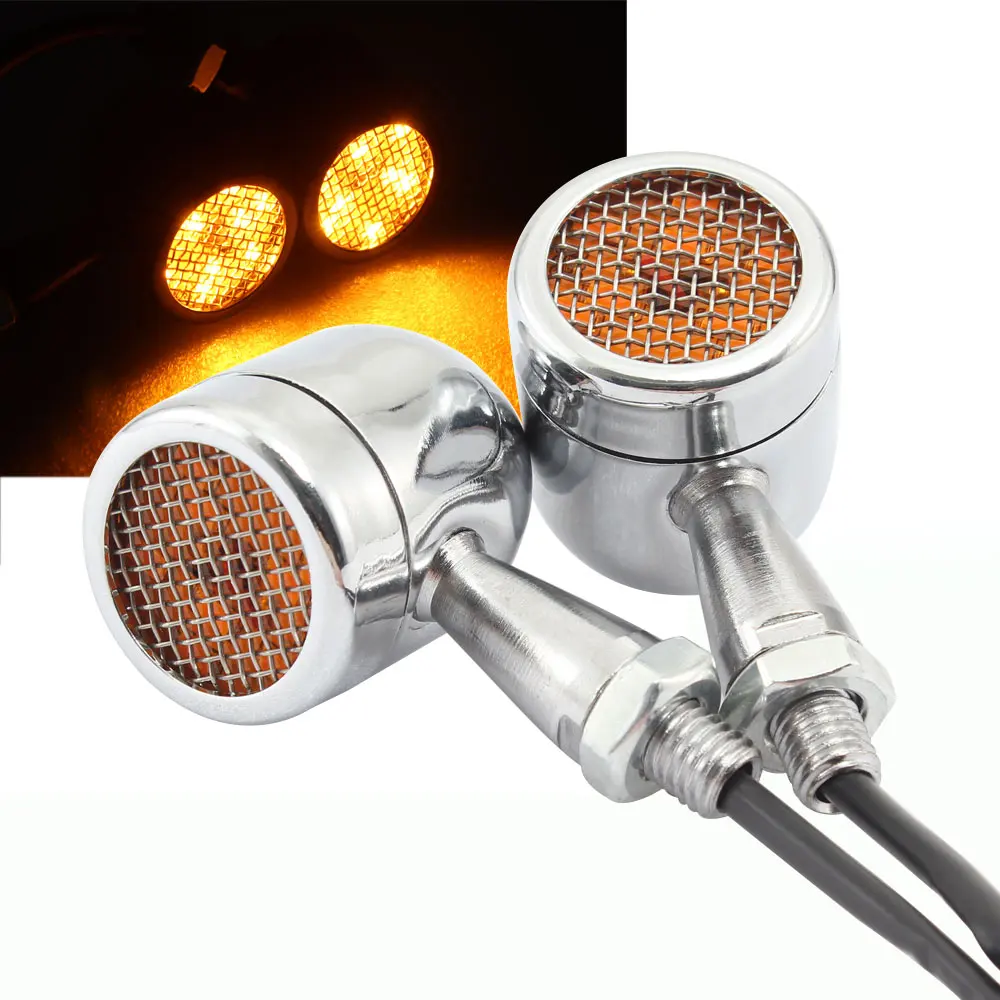 Мотоциклетный Ретро хром 12 в светодиодный поворотник световой индикатор