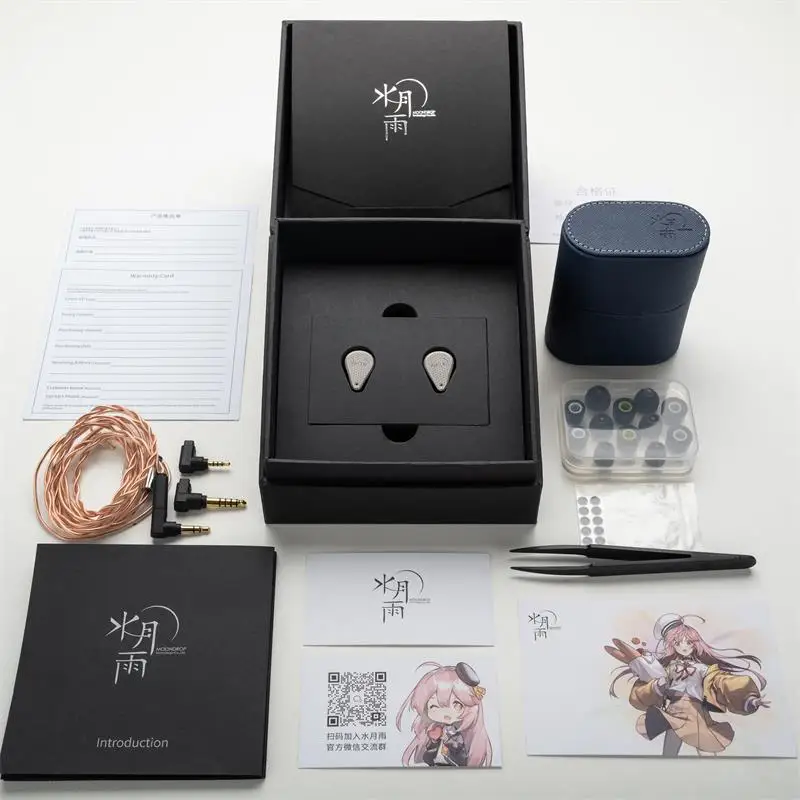Наушники-вкладыши Moondrop 1dd + 2BA 2EST Гибридный Драйвер Hifi музыкальный монитор