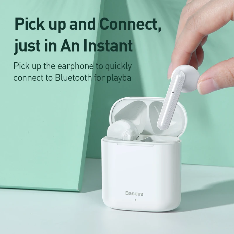 Baseus W09 наушники вкладыши TWS с беспроводного Bluetooth (голубой зуб) наушника ушной
