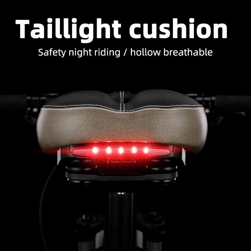 ROCKBROS Велосипедный Задний Фонарь Подушка Седло Для MTB Велосипеда Кожа