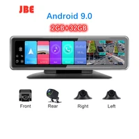 12 inch 4 channel lens android 9 0 dashboard car dvr video recorder 1080p rearview mirror camera dash cam auto registrar