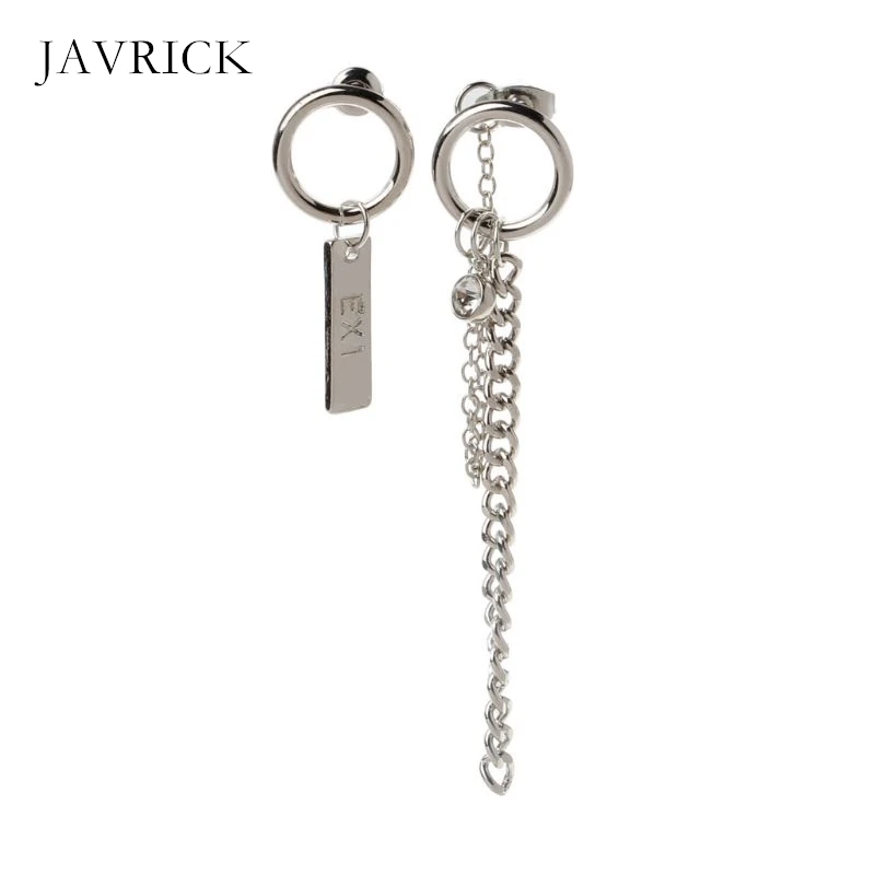 Перекрестный замок цепь с бруском Асимметричная Подвеска Серьги-капли