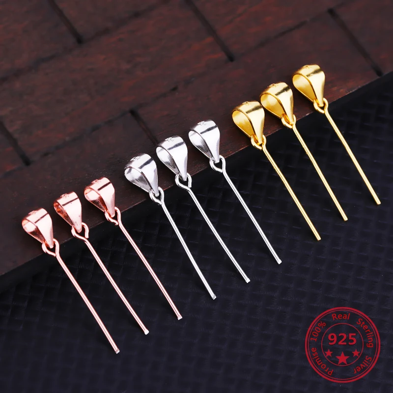 Застежки из серебра 925 пробы для подвесок и ожерелий|Ювелирная фурнитура