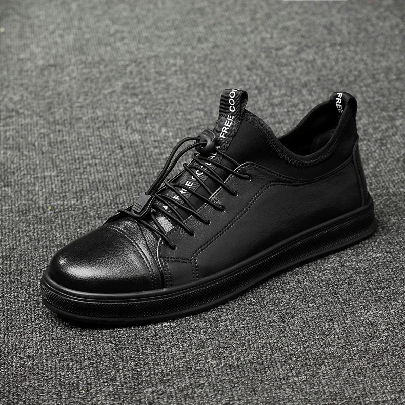 Мужские повседневные кроссовки из натуральной кожи модные брендовые белые