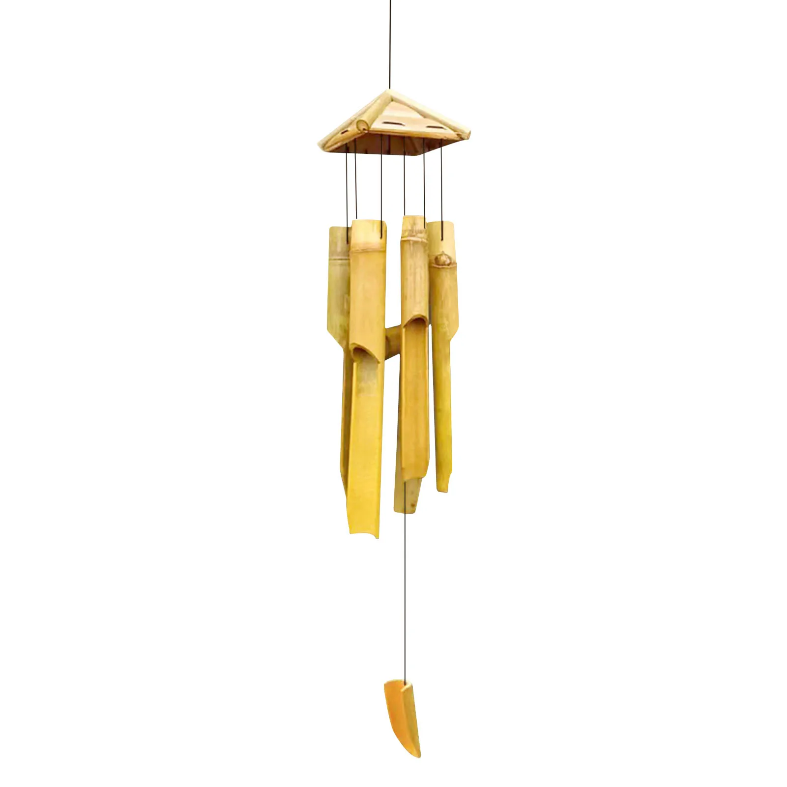

Bamboo Wind Chimes Classic Handmade Brown Meditation Wind Chimes Outdoor Pendant For Garden Patio Porch Backyard Balcony Decor
