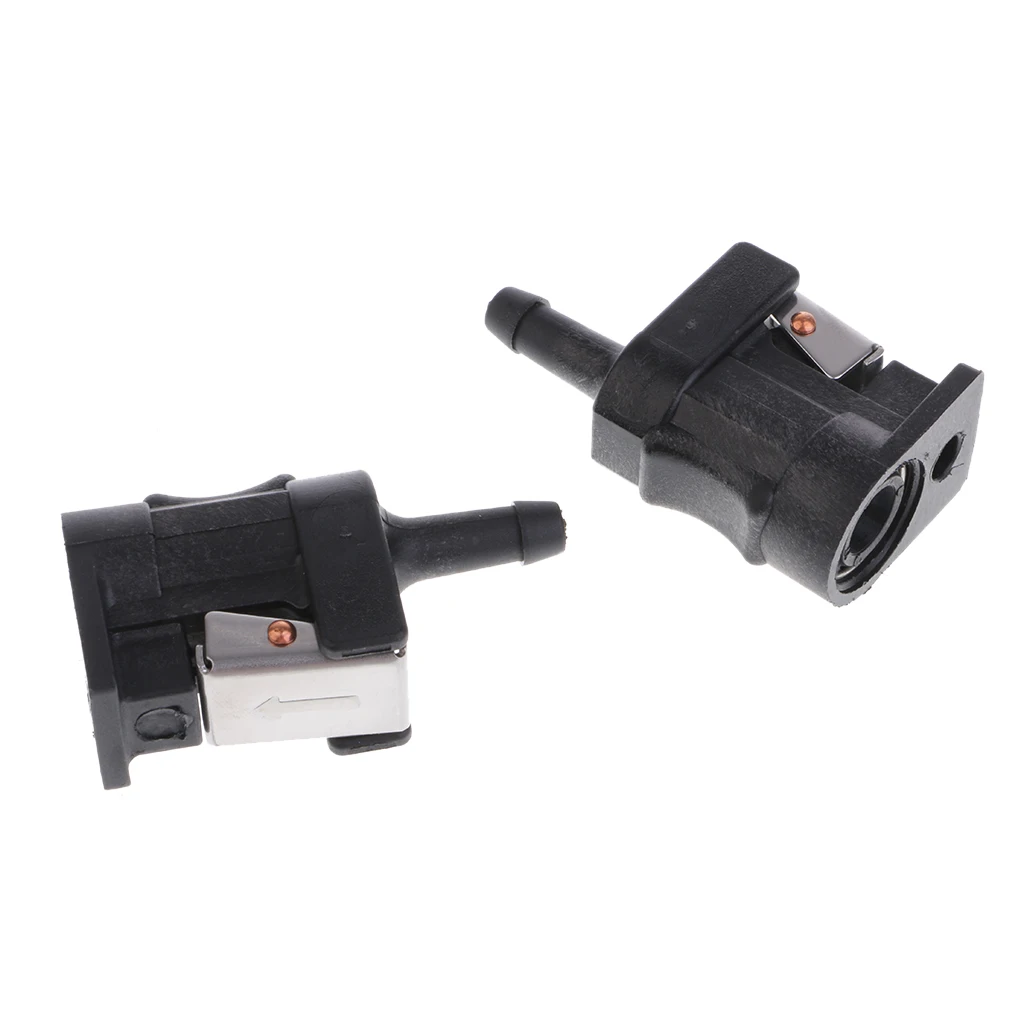 

1 Pair 6mm Female Fuel Line Connector Fittings, Outboard Motor Fuel Tank Connector for Yamaha, Car Boat Parts Accessories
