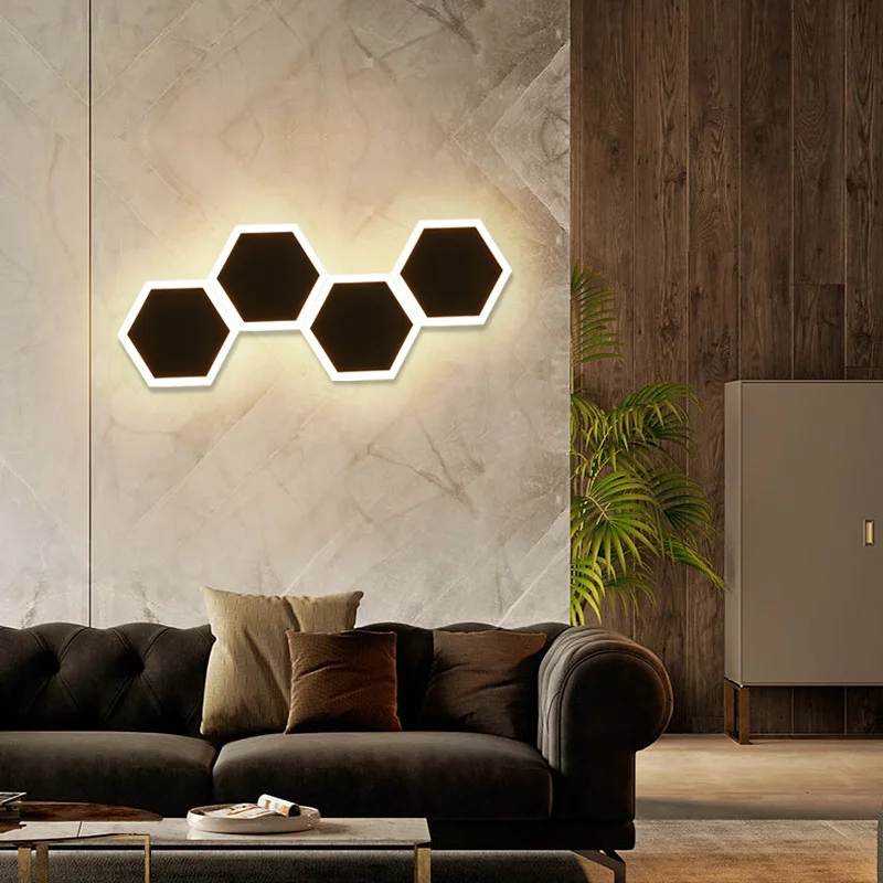 Современное украшение дома 6 Вт DIY дизайн шестигранный настенный светильник