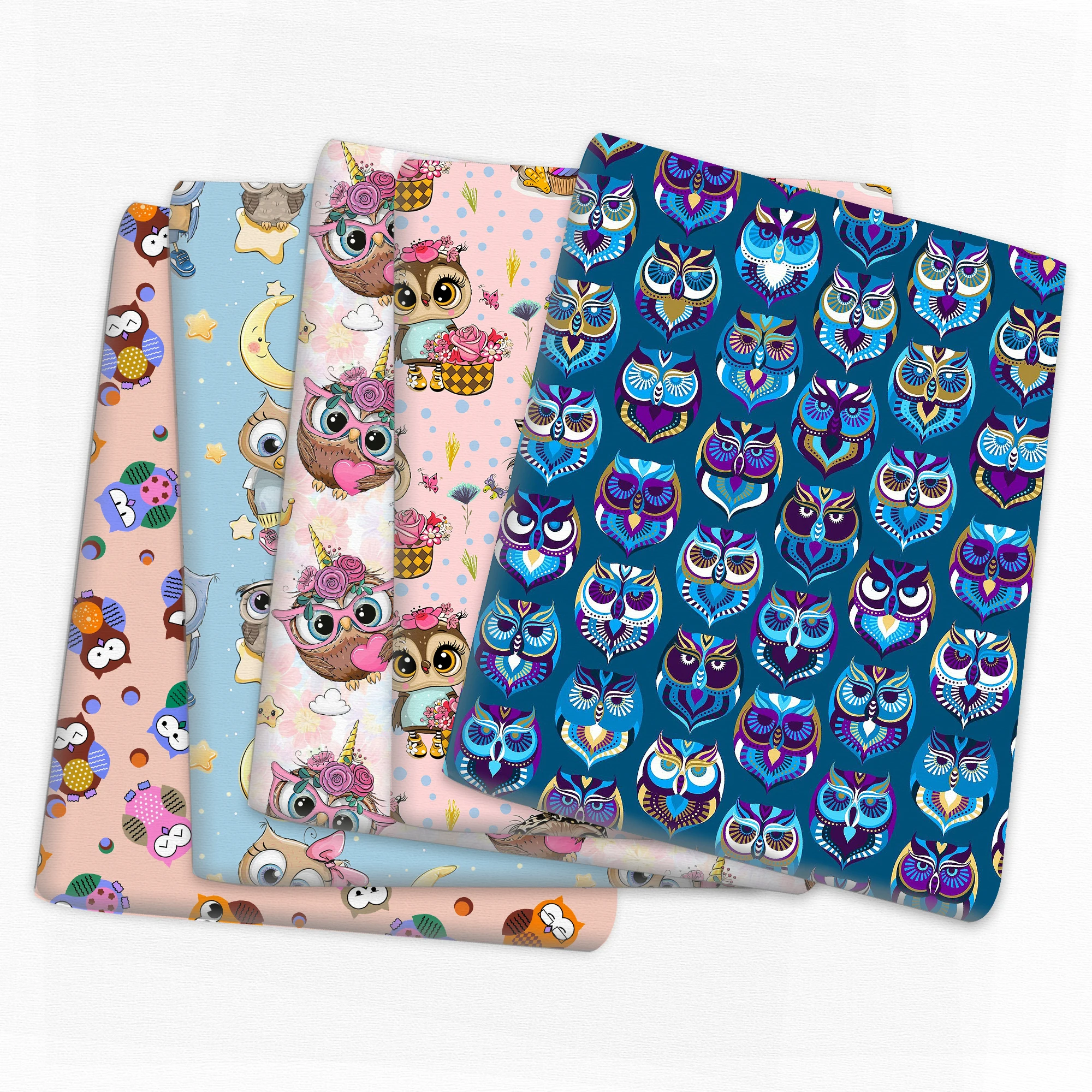 Лоскутная Сова 50*145 см Полиэстеровая хлопковая ткань для шитья рукоделия