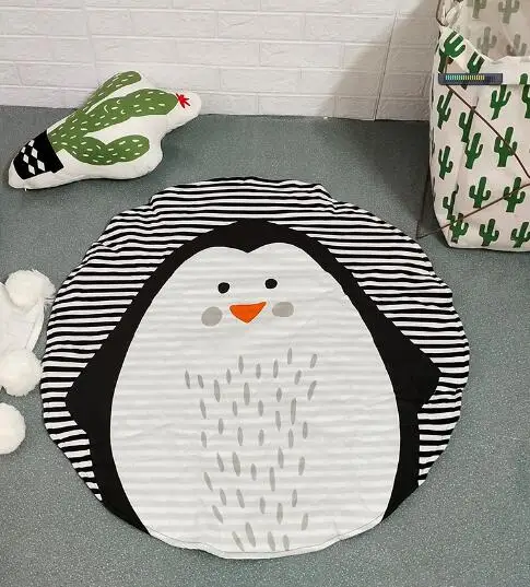 penguin Горячая Распродажа детские коврики для игр дети ползают ковер пол детские постельные принадлежности одеяло с кроликами хлопок игровой коврик Детская комната украшения - Цвет: penguin