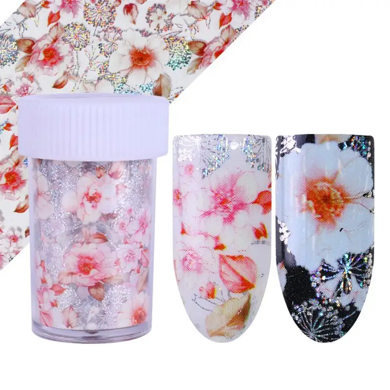 Pattern 23 1 коробка голографическая наклейка из фольги для ногтей Лазерная Голография Геометрическая наклейка для нейл-арта переводные наклейки из фольги для нейл-арта Декоративные наклейки 4*100 см - Цвет: Pattern 23