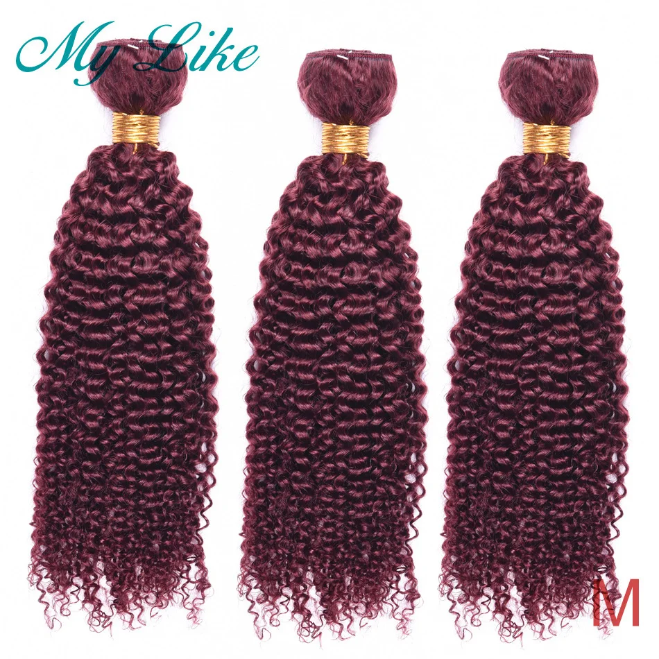 My Like Afro Kinky перуанские вьющиеся волосы плетение 3 пряди 8 &quot 24&quot среднее