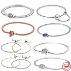 Браслет-цепочка Серебряный в виде сердца и змеи