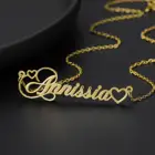 Ожерелье женское из нержавеющей стали с именем в форме сердца, украшения в подарок на Новый год