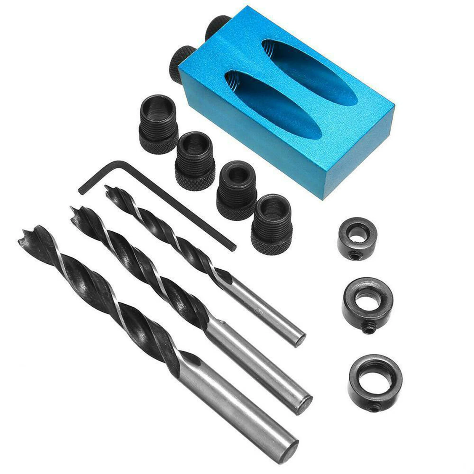 

15 Degree Pocket Hole Screw Jig Premium Pocket Hole Jig System Kit Woodworking Oblique Hole Drill Guide For Carpenter