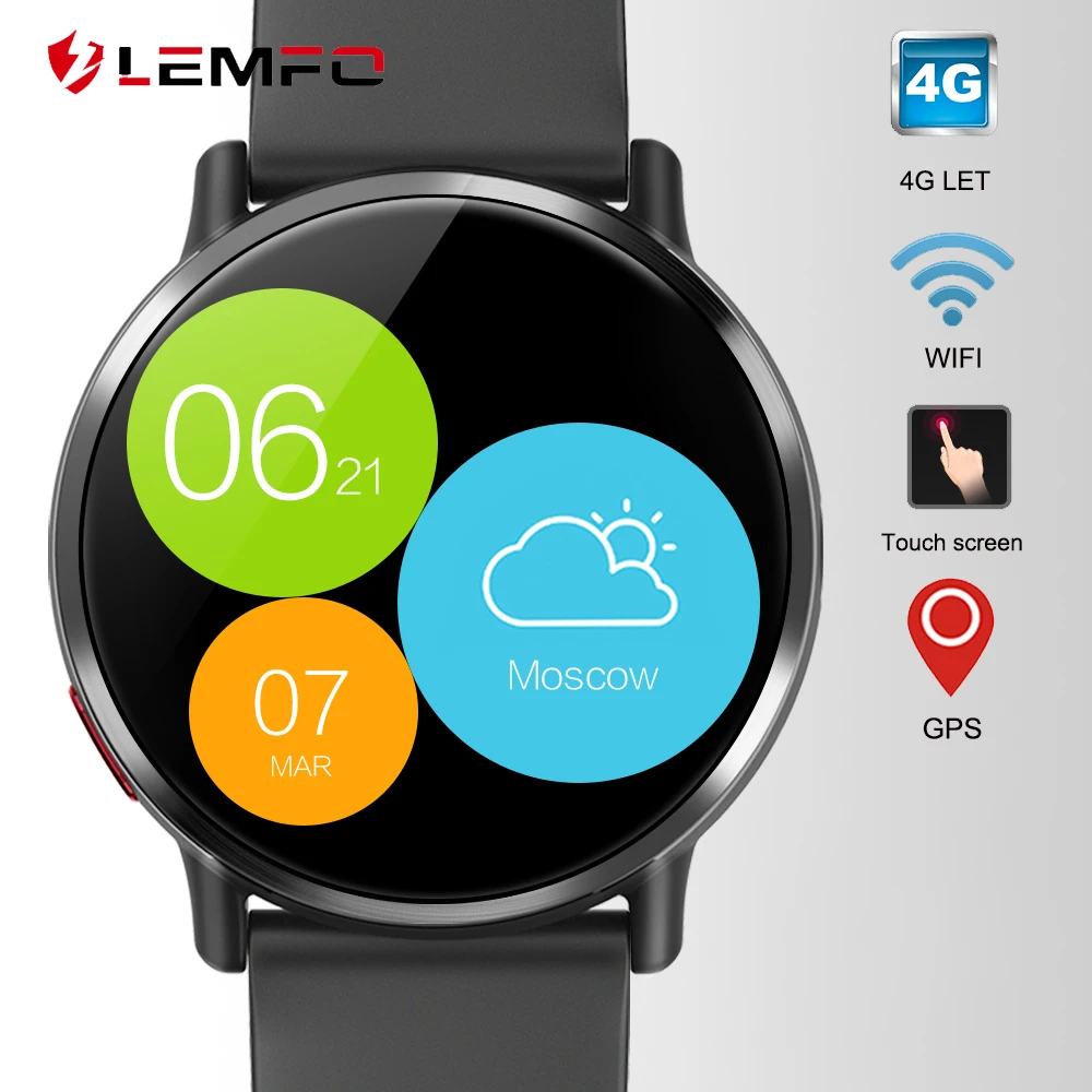LEMFO LEM X Android Смарт часы телефон 4G LTE 1 Гб + 16 2 03 &quotэкран GPS Wifi мужские умные с 8МП