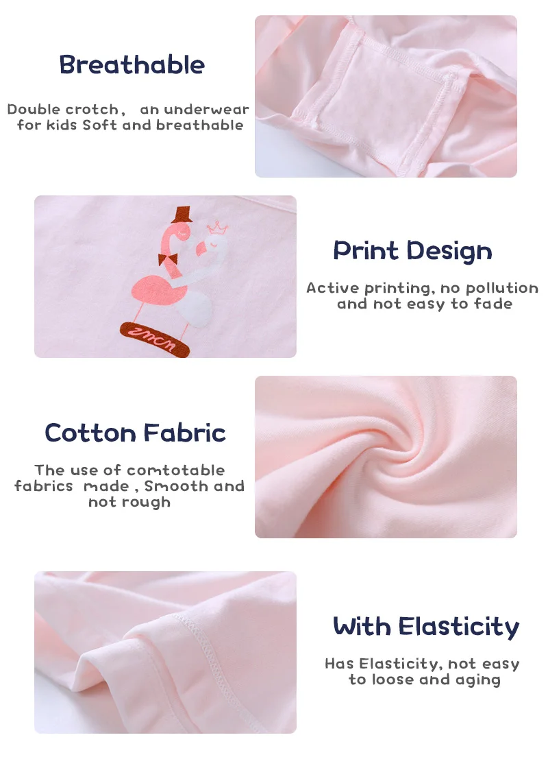 New 4pc/lot Girls Cartoon Underpants Young Girl Boxer Briefs Comfortable Cotton Panties Kids Underwear Baby Girls Clothes