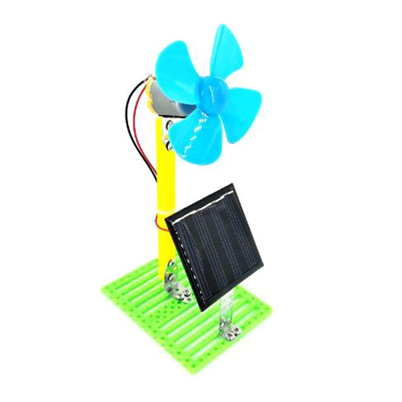 

Novel Solar Powered Electric Fans DIY Physics Motor Circuit Device Kit Educational Physical Experiment Science Toy Gift
