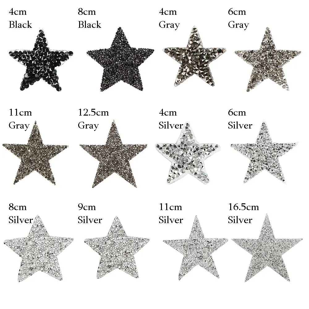 1pc Star Motifs Rhinestone Patches Pentagram Sticker Thermal Transfer Hotfix Clothing Accessories DIY Crafts | Дом и сад