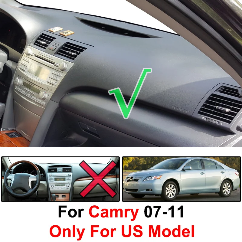 XUKEY для Toyota Camry XV40 2007 2008 2009 2010 2011 приборной панели автомобиля Крышка Тире коврик