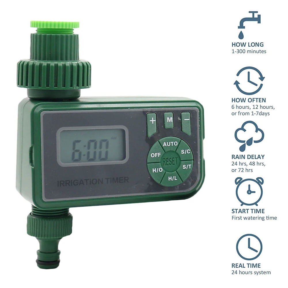 

Electronic Automatic LCD Display Water Timer with Waterproof Cover Garden Agriculture Irrigation System Watering Controller Kit