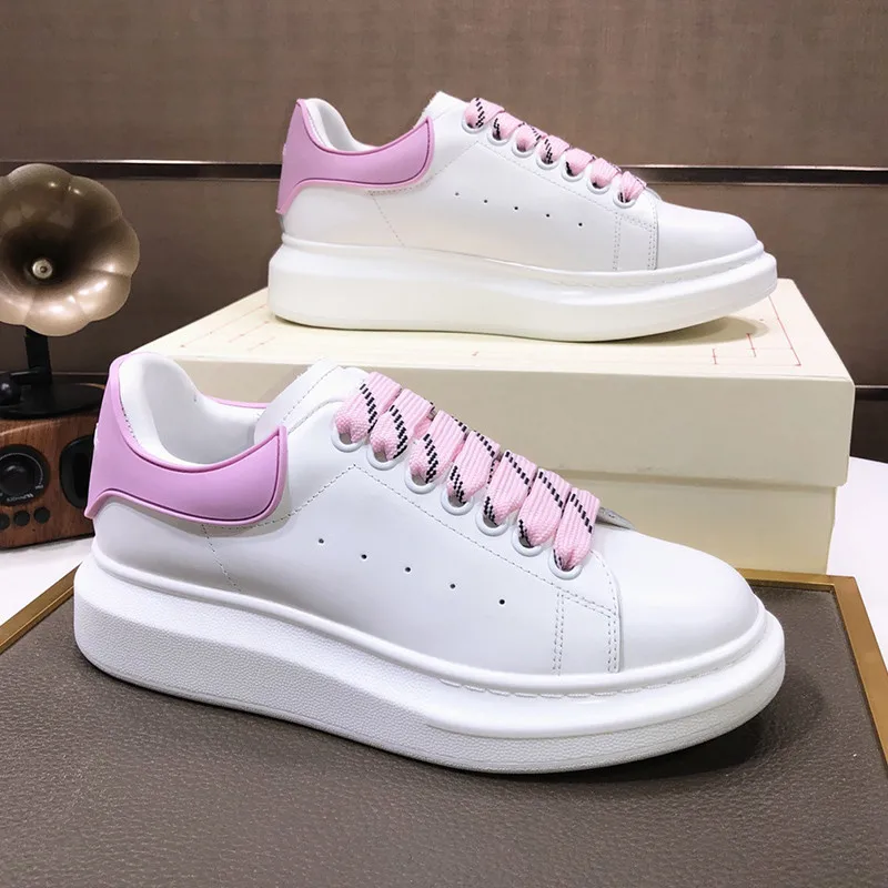 

Couro branco sapatos grossos tnis mulher sapatos de plataforma vulcanize sapatos de qualidade superior tamanho 35-45
