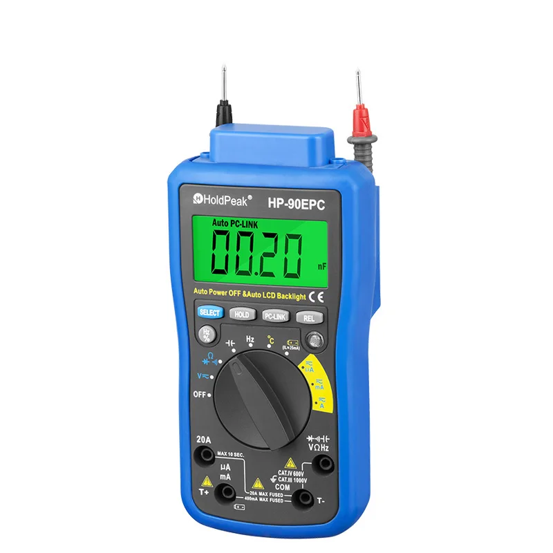 Best HoldPeak HP-90EPC Digital Multimeter USB Temperature Instruments Capacitance Meter Data Hold Multime | Дом и сад