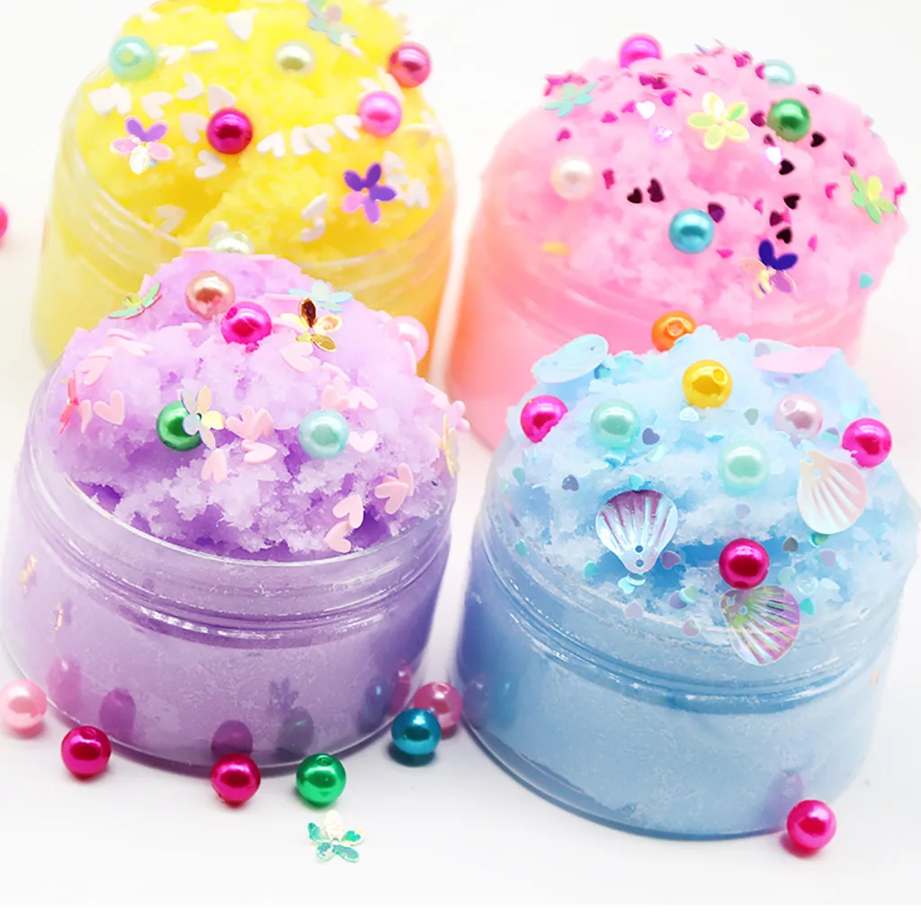 Детские игрушки цветок жемчуг хлопок буффа слизь игрушка Ароматизированная