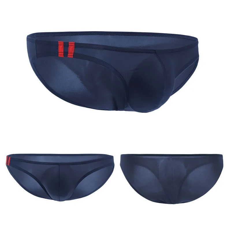 10PCS Men Briefs Ice Silk Ultra-thin Breathable Transparent Underpants Low Waist Sexy Men Panties Elastic Underwear Briefs