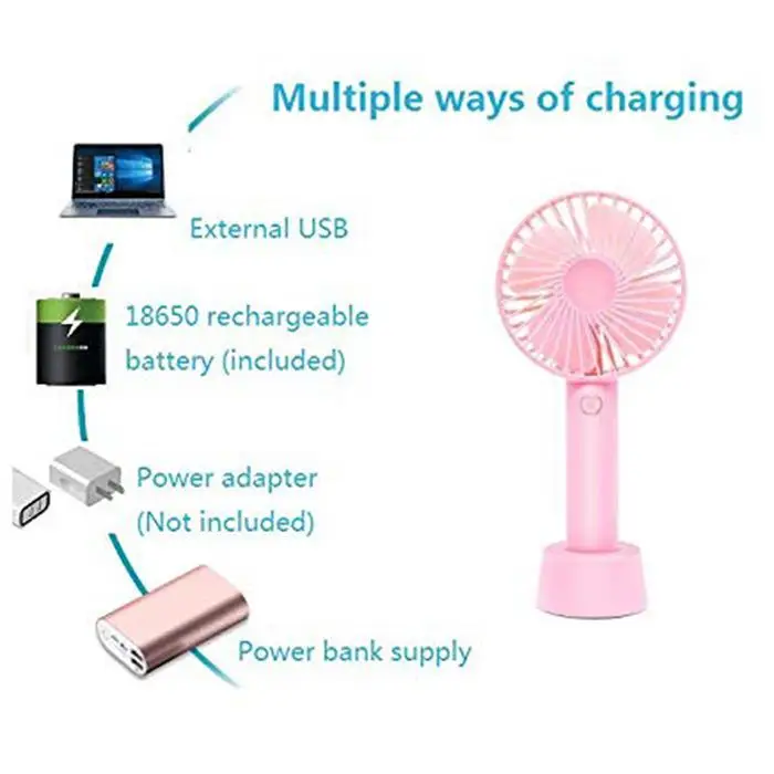 New Flexible Portable Durable Mini USB Fan for Outdoor Daily Use rechargeable 3 speed strong winds | Бытовая техника