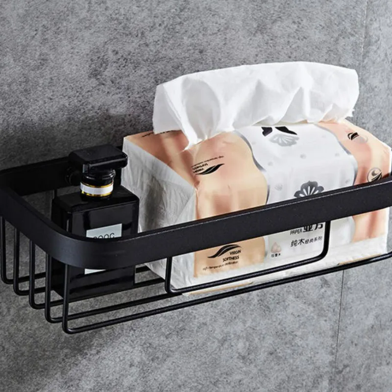 

Punch-free Simple Modern Strong Paste Toilet Bedroom Toilet Paper Roll Paper Tube Wall Hanging Waterproof Rack Tissue Box G8215