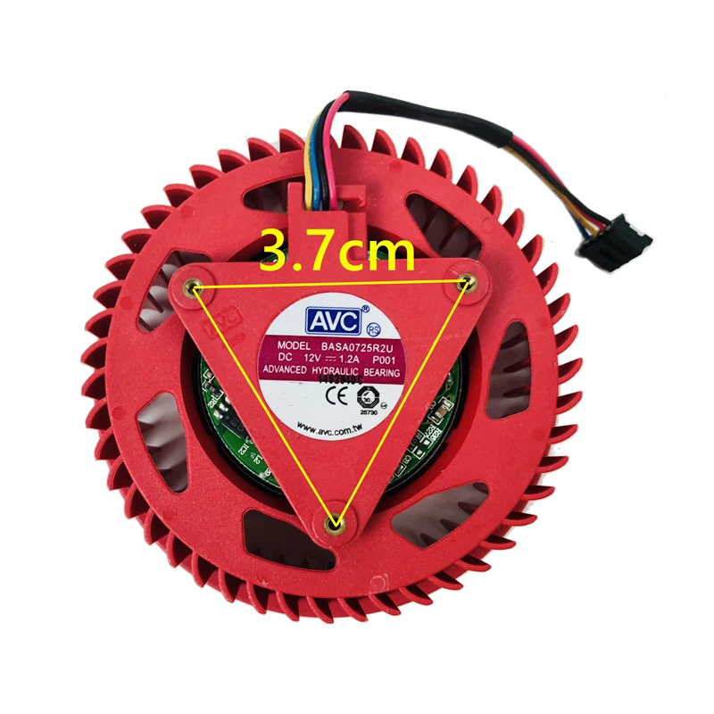Охлаждающий вентилятор GPU для ATI HD4870 HD4890 HD5850 HD5870 HD5970 HD5770 BASA0725R2U 12 В 1 2 А P001