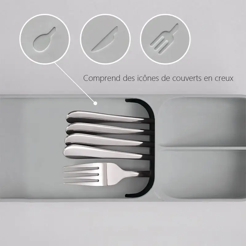 Органайзер для кухонных ящиков лоток держатель хранения ложек разделительный