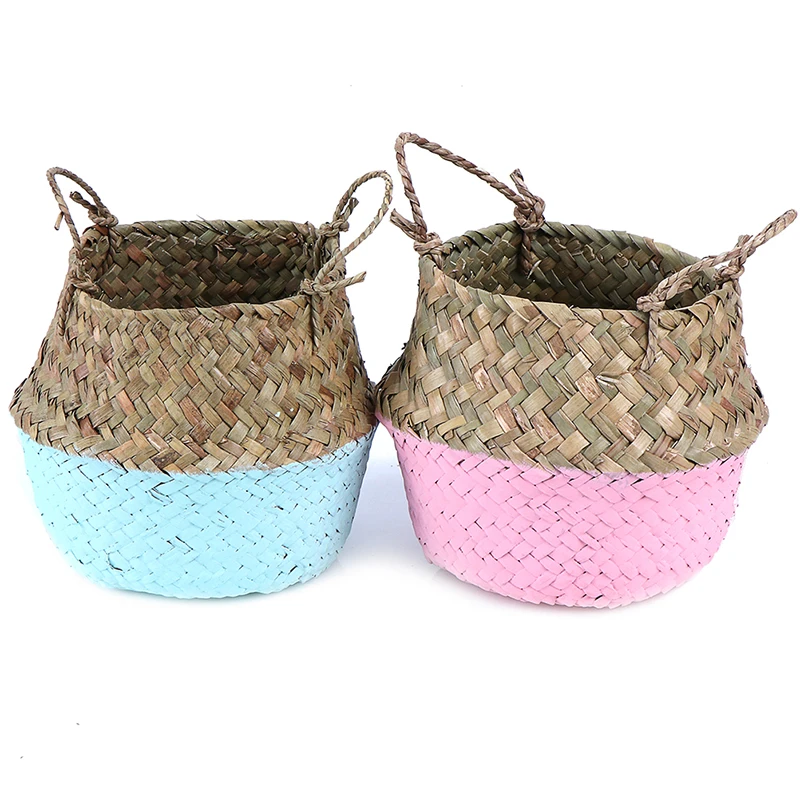 Бамбуковые корзины для хранения ручной работы складная плетеная корзина белья