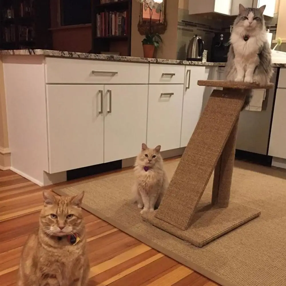 Коврик для когтеточки кошек из натурального сизаля коврик кровати скалолазание