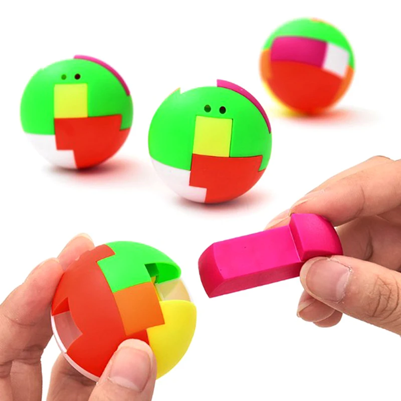 

2Pcs Game Toys Creative Ball Puzzle Cube Capsule Pinata Intelligence Assembling Ball For Pendant Children Birthday Favors