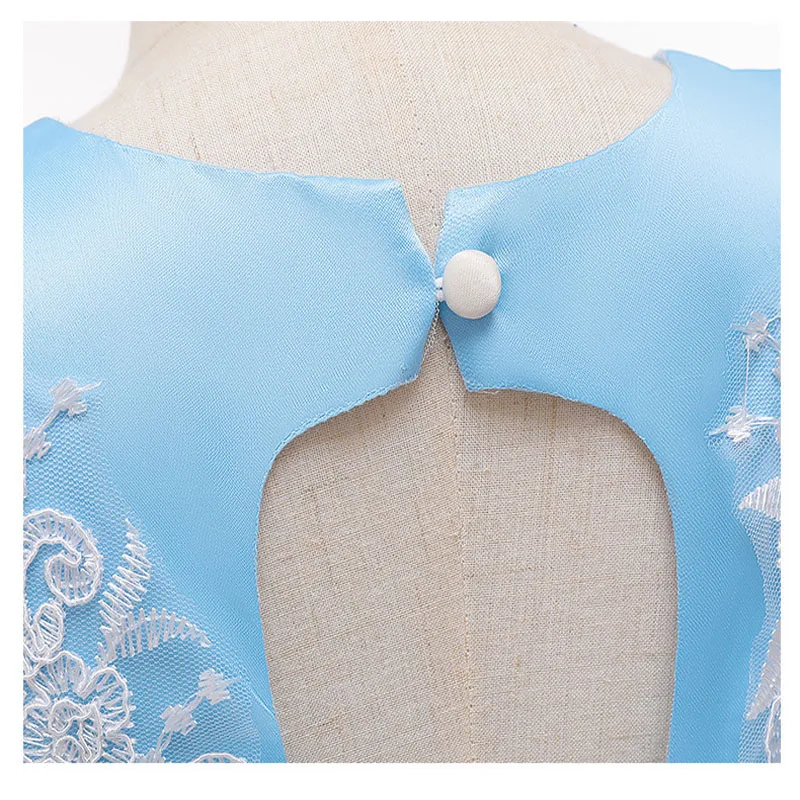 Детское платье Новинка 2020 года Летнее кружевные платья принцессы с бусинами для