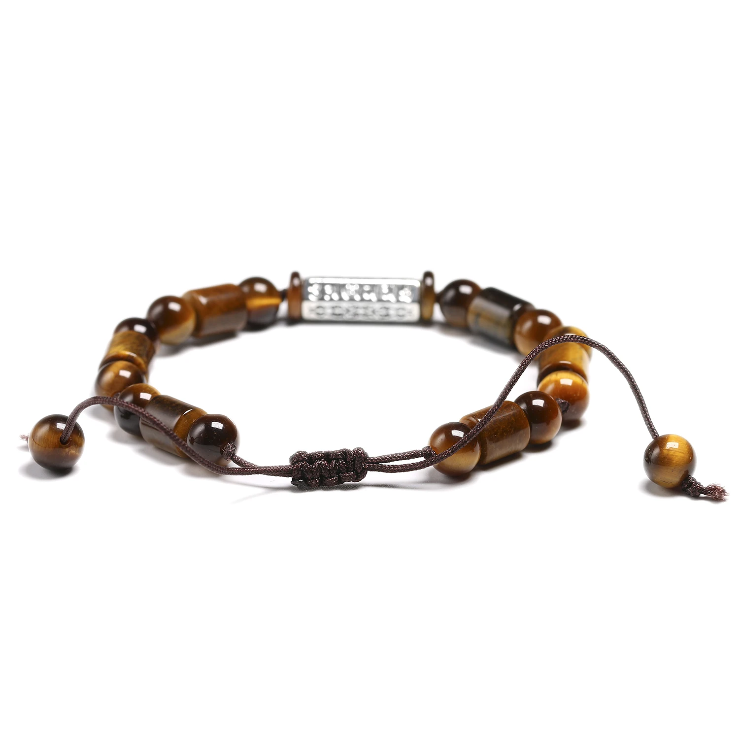 Natural Tiger Eye's Stone OM Tibetan Buddhist Prayer Bracelets Lucky Handmade Weave Braided Bracelet High Quality 3A | Украшения и