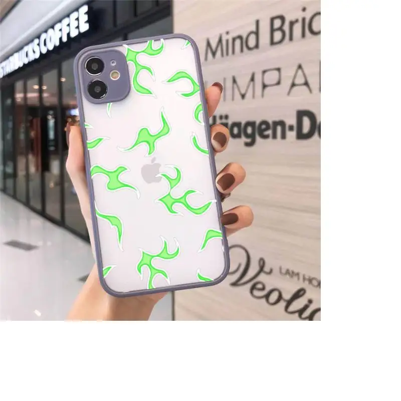 

blue white fire pattern art Phone Case Matte Transparent for iPhone 7 8 11 12 s mini pro X XS XR MAX Plus cover funda