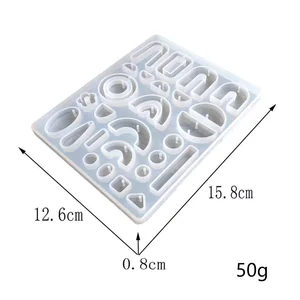 Зеркальные серьги сделай сам, форма для смолы, Кристальные эпоксидные серьги, Женская коллекция геометрических фигур, форма ручной работы для изготовления ювелирных изделий