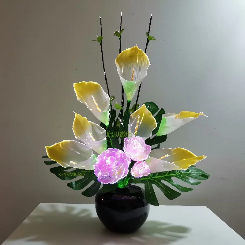 Hand-made Fiber flower Calla peony Artificial For Wedding Decoration Party Flower Hotel Gift/Home Decor 2016