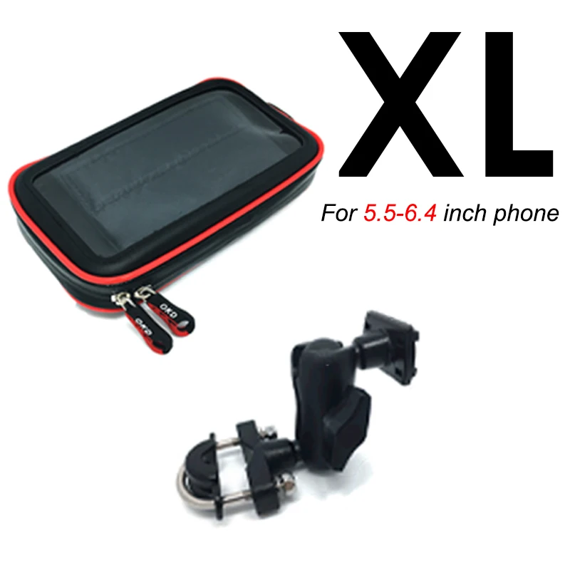 XL (For 5.5-6.4 inch ARVIN водонепроницаемый велосипедный Мотоцикл держатель для телефона для IPhone X samsung S8+ S9+ велосипед велосипедный мобильный телефон поддержка подставка крепление - Цвет: XL (For 5.5-6.4 inch