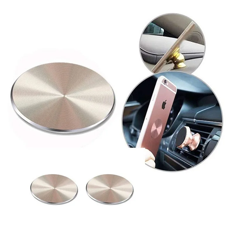 Оригинальная металлическая пластина круглая квадратная железная с адгезивом 3 м