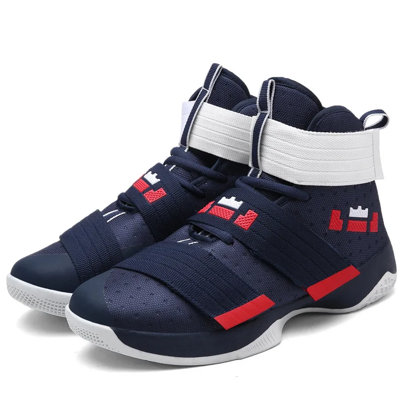 Баскетбольные кроссовки для мужчин, zapatos hombre, ультразеленые кроссовки камуфляжной расцветки, баскетбольные кроссовки унисекс, Супер Кроссовки - Цвет: blue and red