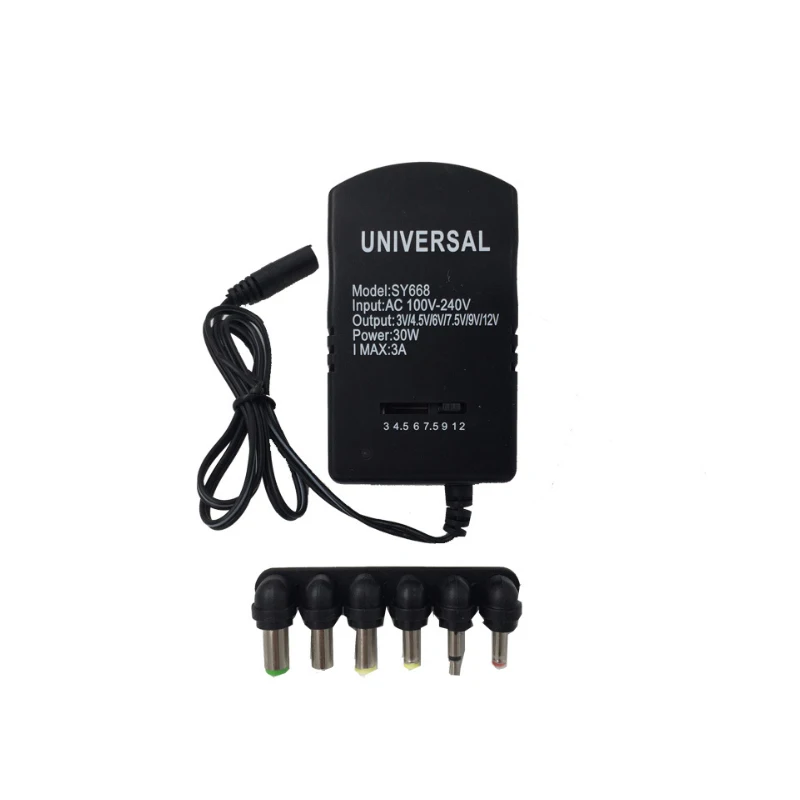 Универсальный адаптер питания с регулировкой напряжения 110 220 В до 12 3 в 4 5 6 7 9