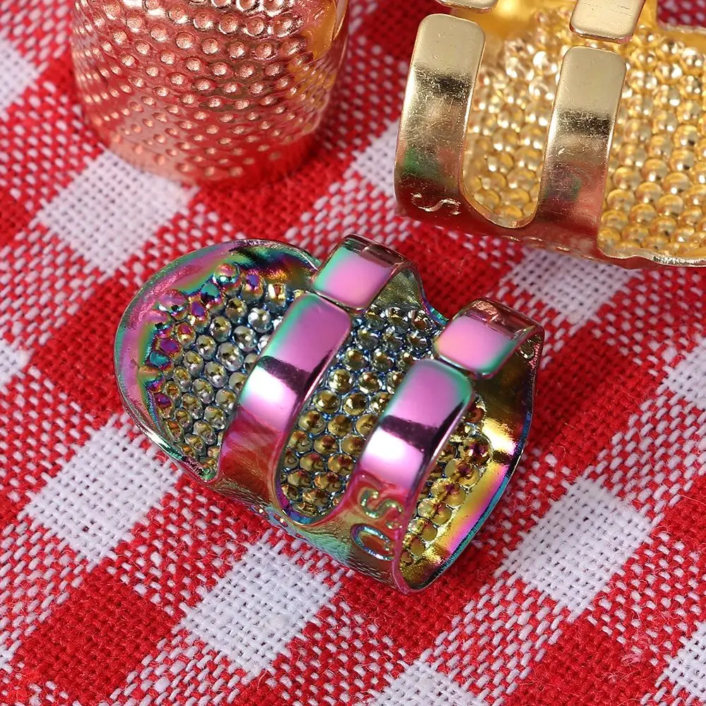 Винтажный Золотой протектор для пальцев наперсток иглы античное кольцо ручная