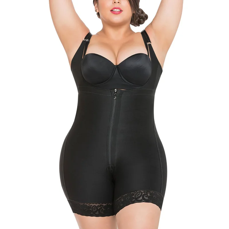 

Women'S Corset One-Piece Front Zipper Abdomen Chest Support High Waist Trainer Panty Tummy Control Shapewear