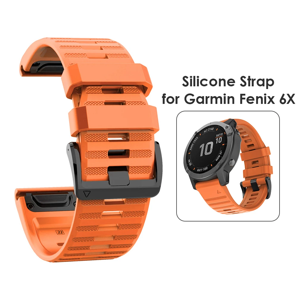 Сменный силиконовый ремешок для наручных часов Garmin Fenix 6X 5X 3 D2 | Электроника