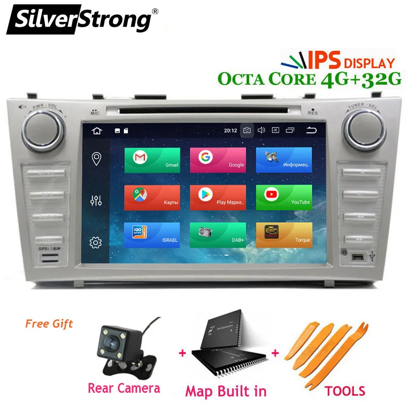 SilverStrong Android9.0 4G Автомобильный DVD 2DIN для TOYOTA CAMRY V40 AURION OctaCore 32GB DSP опция 2007 2008 2009 2010 2011 V40 - Цвет: PX5 Camry CAM